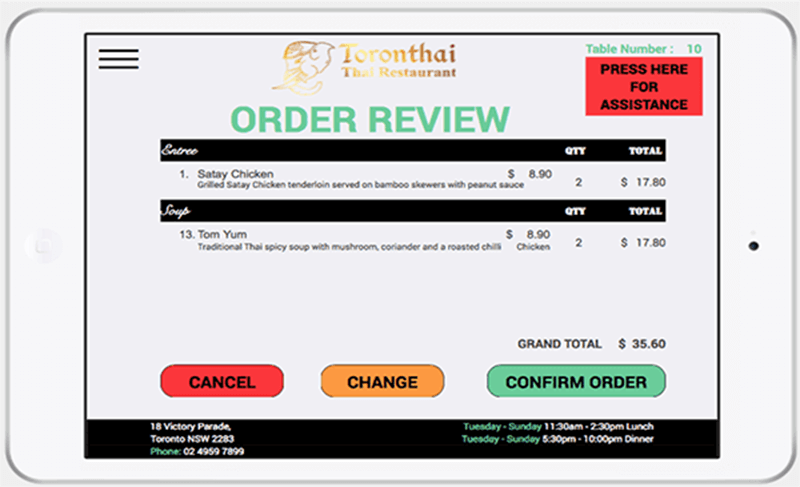 Toronto Thai Order page